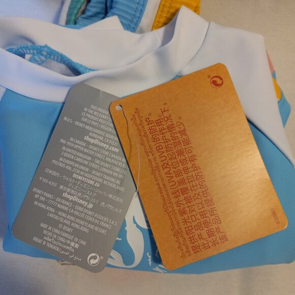 Disney Ariel The Little Mermaid Girl's Swim Set Rashguard 2 Piece NWT Size 2 - Picture 10 of 10